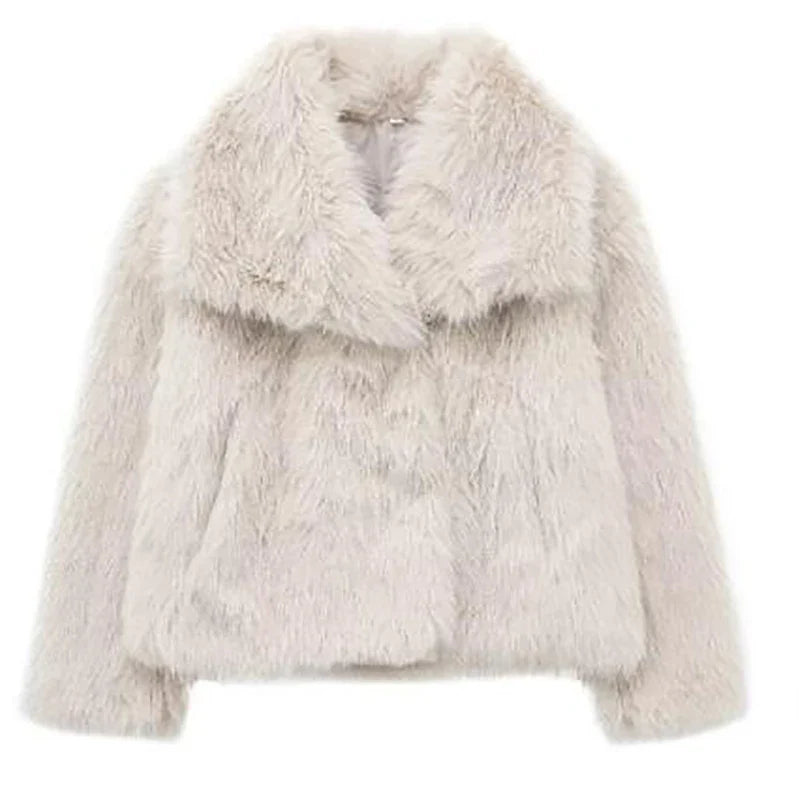 Women's Faux Fur Short Jacket | Stylish Winter Coat, Autumn Casual & Semi-Formal Style