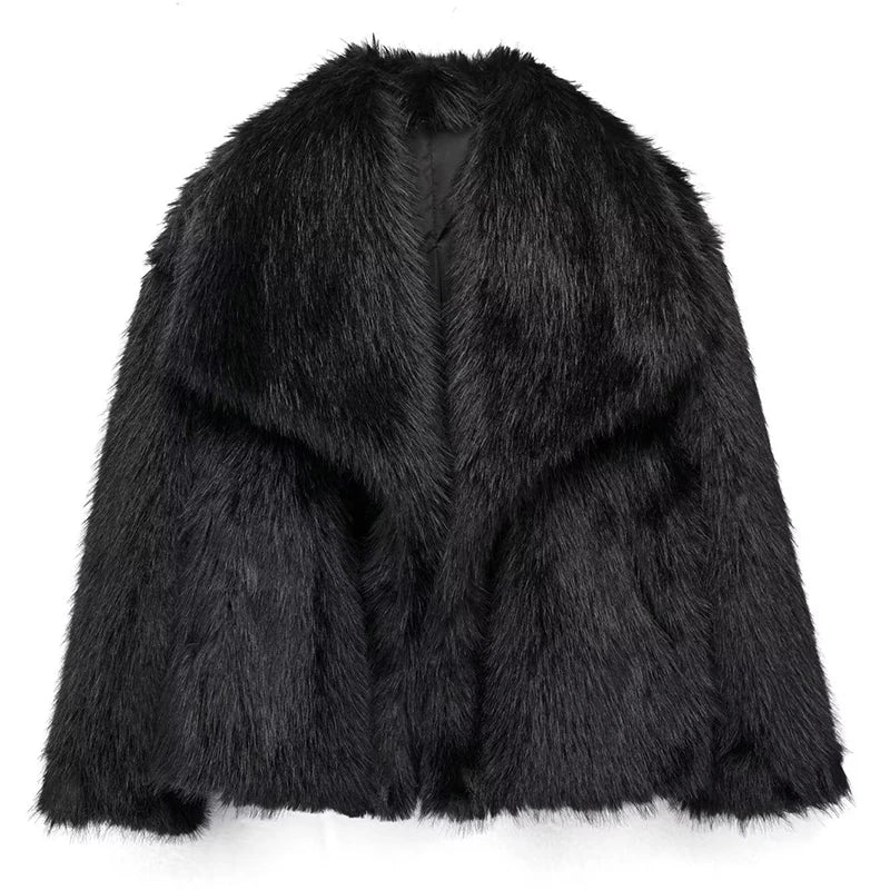 Women's Faux Fur Short Jacket | Stylish Winter Coat, Autumn Casual & Semi-Formal Style
