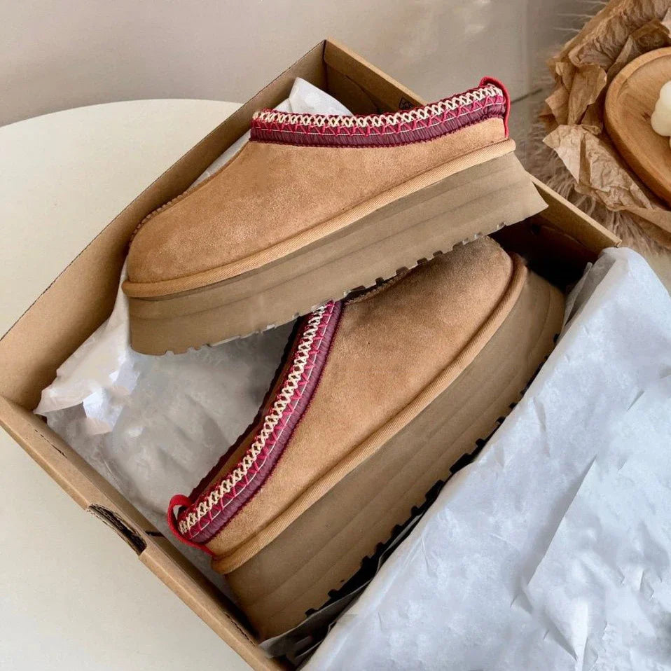 Women's Ultra Mini Platform Boots, Fur Lined Winter Ankle Booties