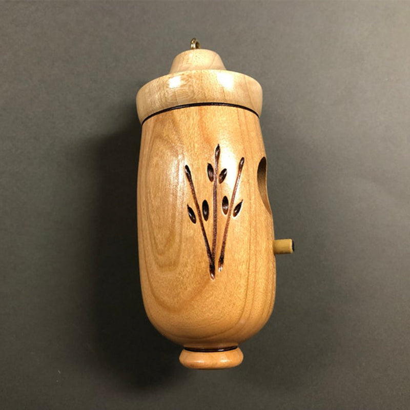 Hand-Carved Solid Wood Hummingbird House for Outdoor Garden – Decorative Bird Nest Box