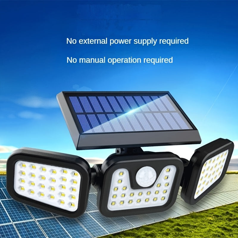 Solar Powered Motion Sensor Lights and Waterproof LED Security Floodlights