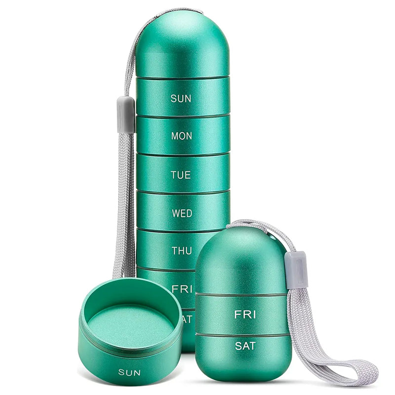 7-Day Weekly Pill Organizer | Portable Medicine & Vitamin Dispenser