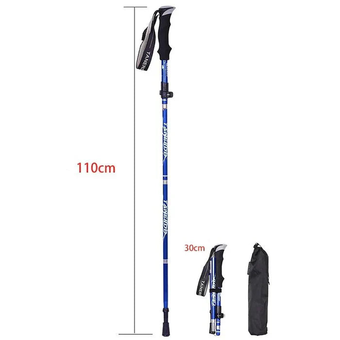 Folding Telescopic Trekking Poles | Adjustable Hiking Walking Sticks