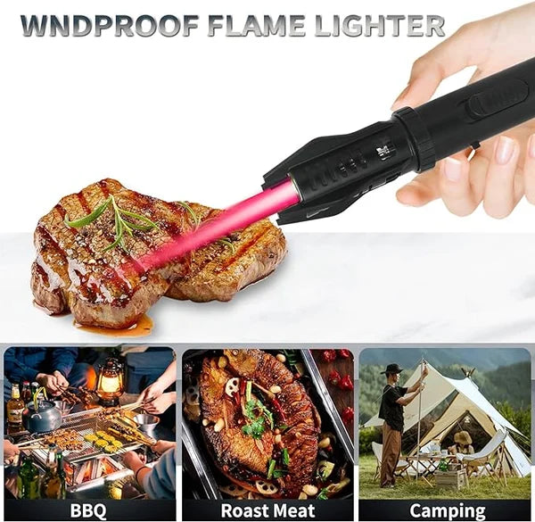 Tactical Windproof Jet Flame Lighter | Heavy Duty Torch for Security & EDC