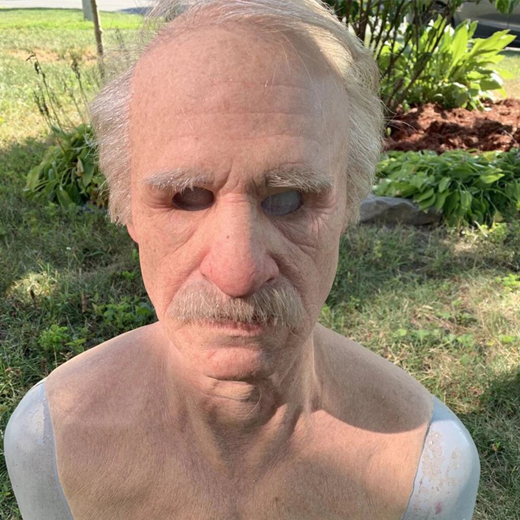 Realistic Latex Creepy Old Man Mask for Adult Halloween Costumes