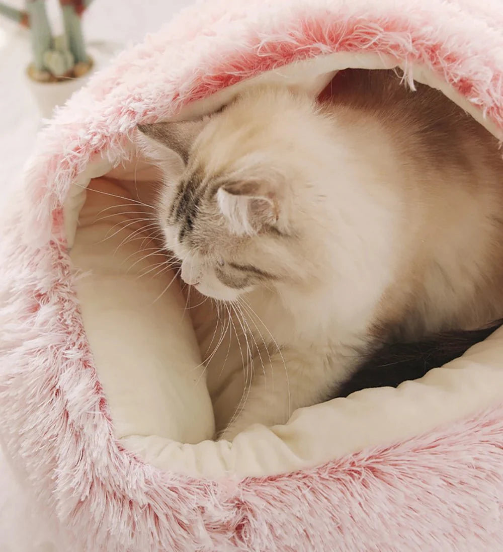 Calming Dog & Cat Bed for Anxiety | Washable Round Donut Nest