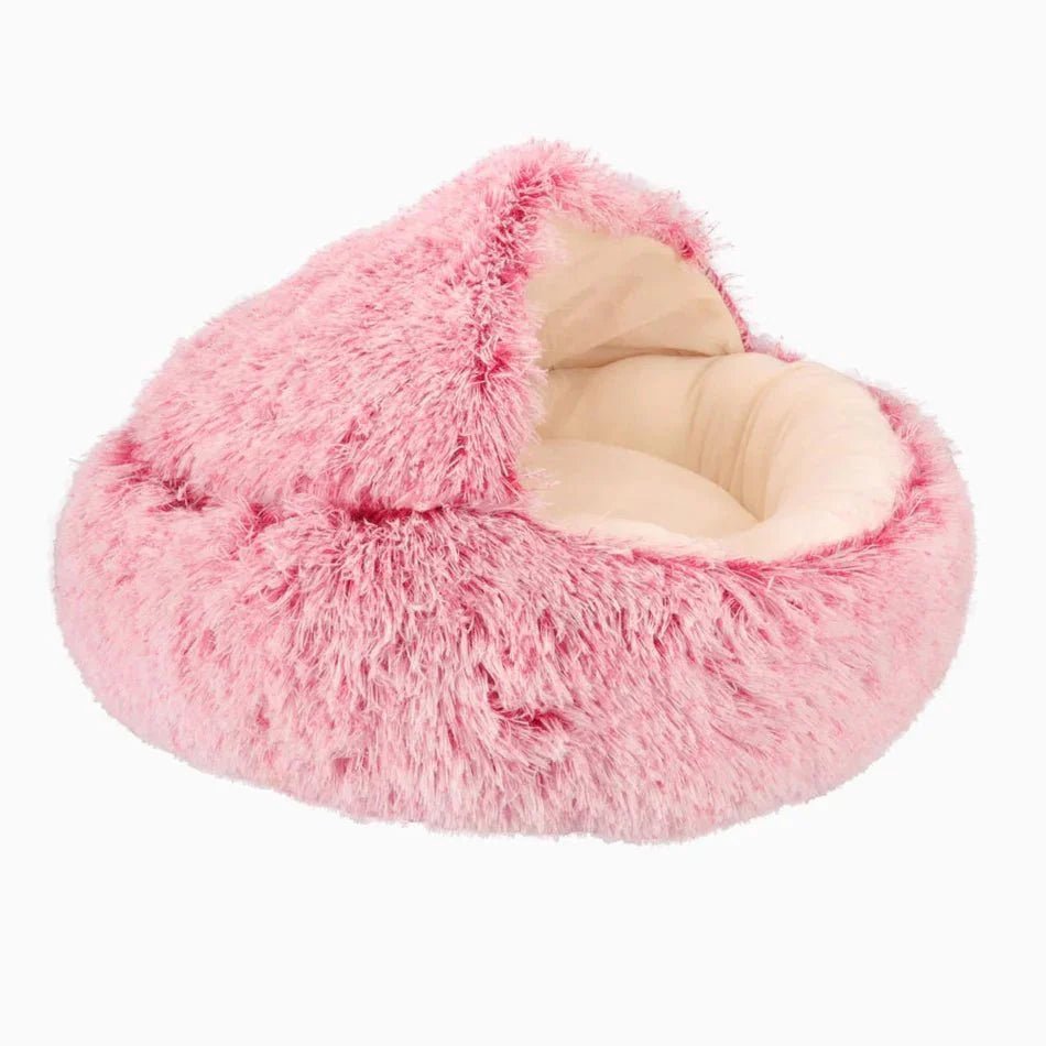 Calming Dog & Cat Bed for Anxiety | Washable Round Donut Nest