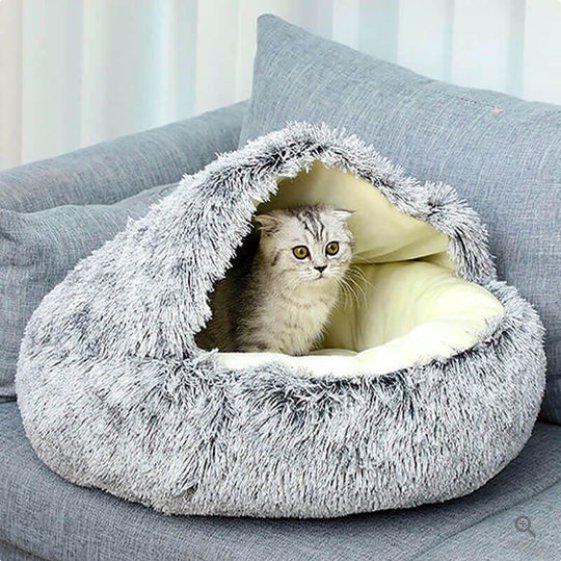 Calming Dog & Cat Bed for Anxiety | Washable Round Donut Nest