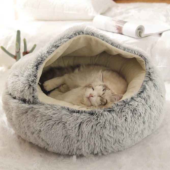 Calming Dog & Cat Bed for Anxiety | Washable Round Donut Nest