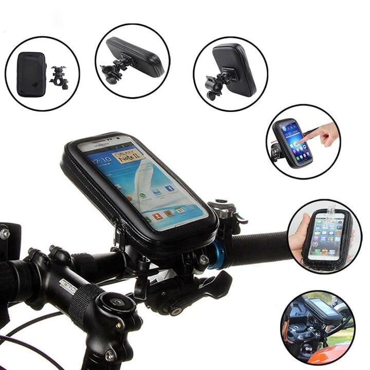 Waterproof Bike Phone Mount | Handlebar Holder & 15W Power Bank