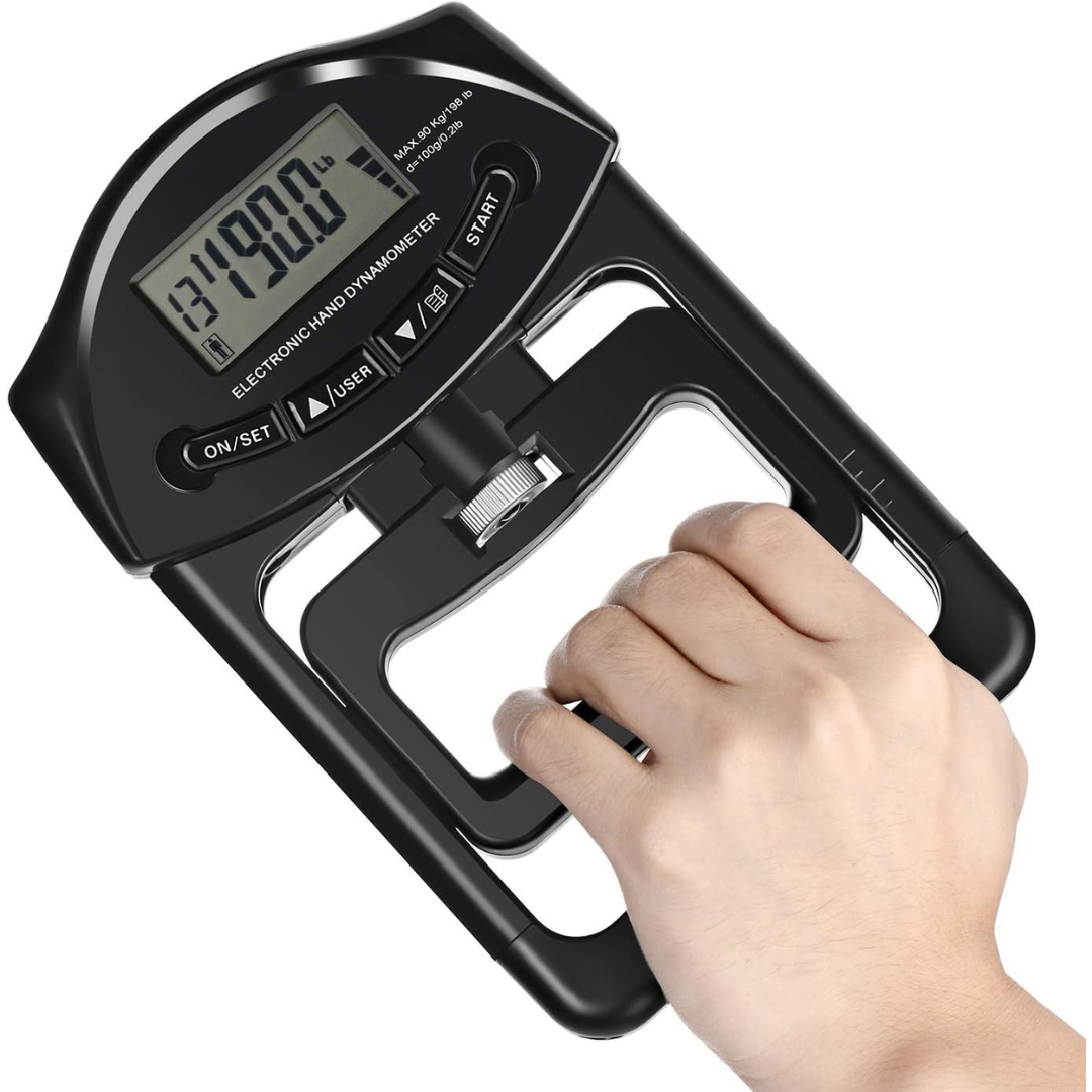 Digital Hand Dynamometer | 200 lbs Grip Strength Tester for Fitness & Rehab