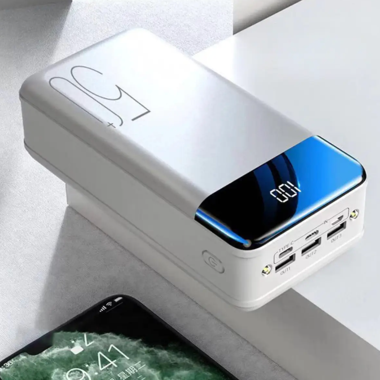 100,000mAh Ultra-Capacity Power Bank, Rapid Charging for Laptops & Phones