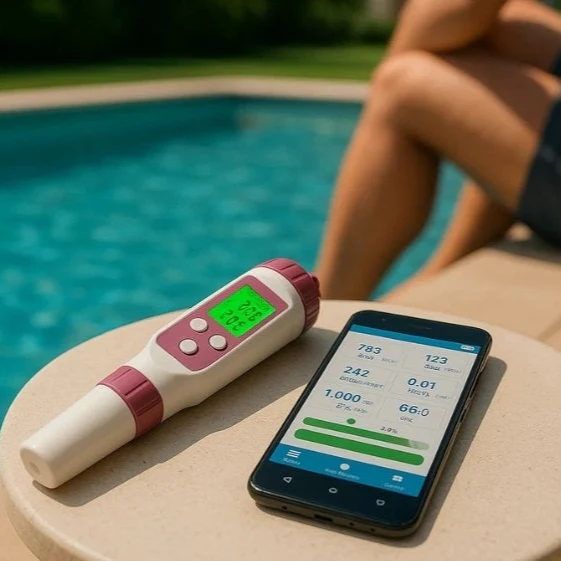 Digital Pool Water Tester | pH & Chlorine Meter for Hot Tub & Spa