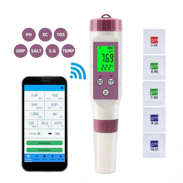 Digital Pool Water Tester | pH & Chlorine Meter for Hot Tub & Spa
