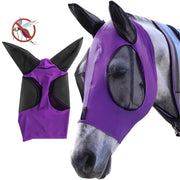 Mesh Horse Fly Mask | UV Protection Equine Veil with Ears