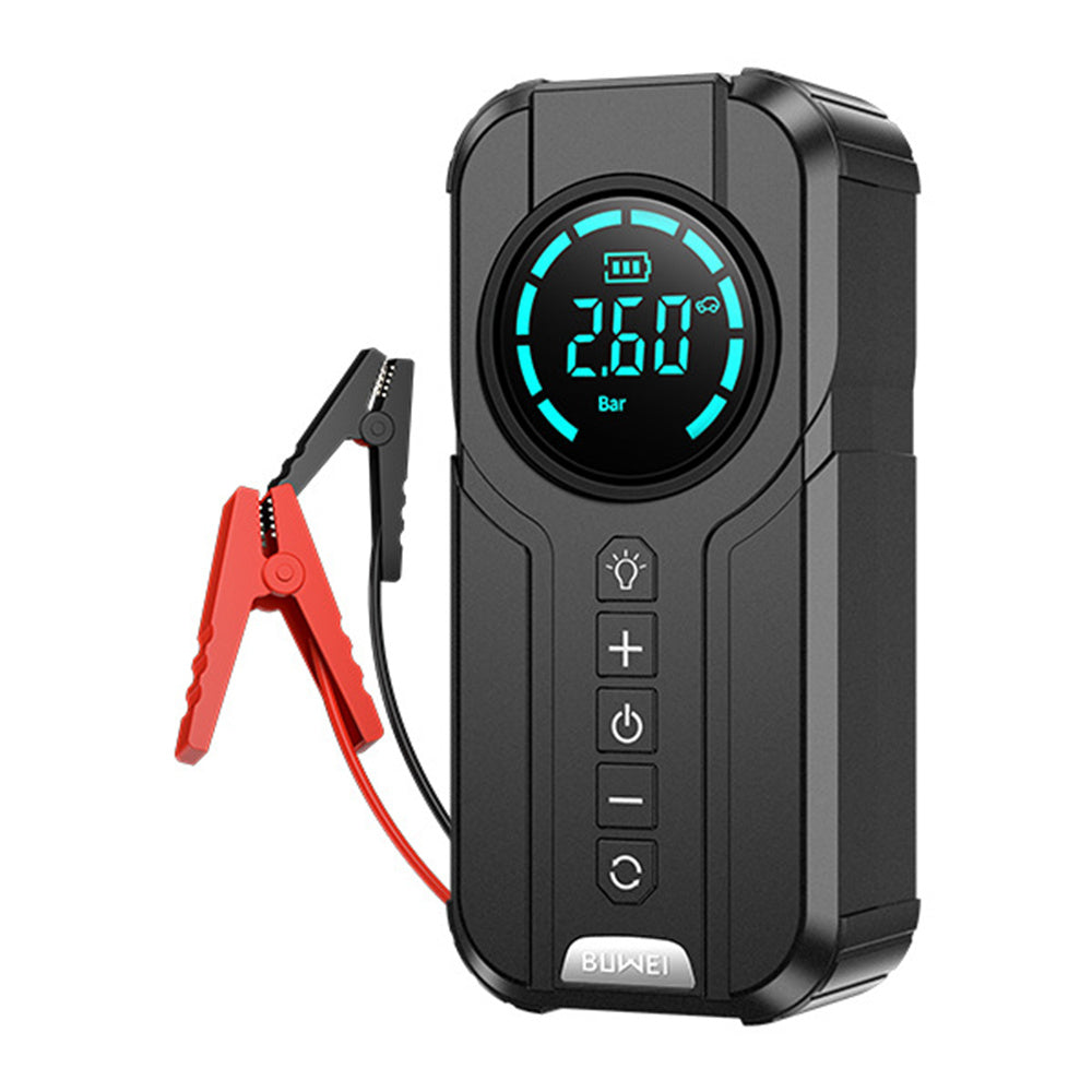 4-in-1 Car Jump Starter with Air Compressor, Power Bank, & LED Flashlight | 1000A Peak Portable Battery Booster