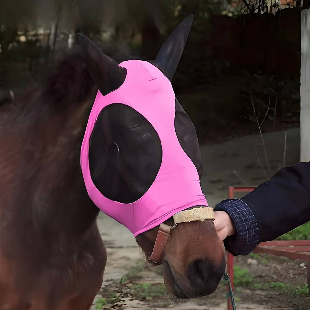 Mesh Horse Fly Mask | UV Protection Equine Veil with Ears