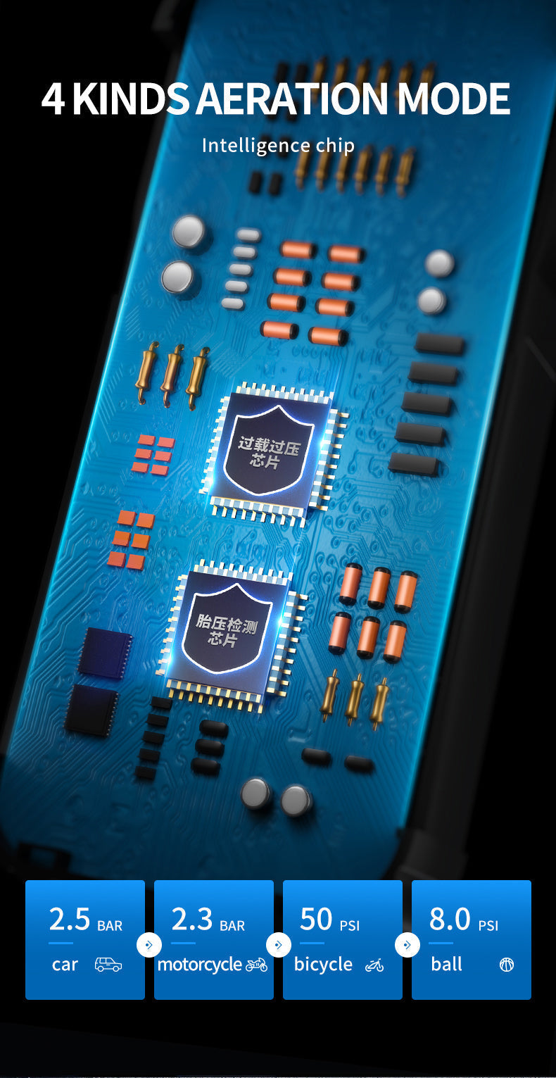 4-in-1 Car Jump Starter with Air Compressor, Power Bank, & LED Flashlight | 1000A Peak Portable Battery Booster