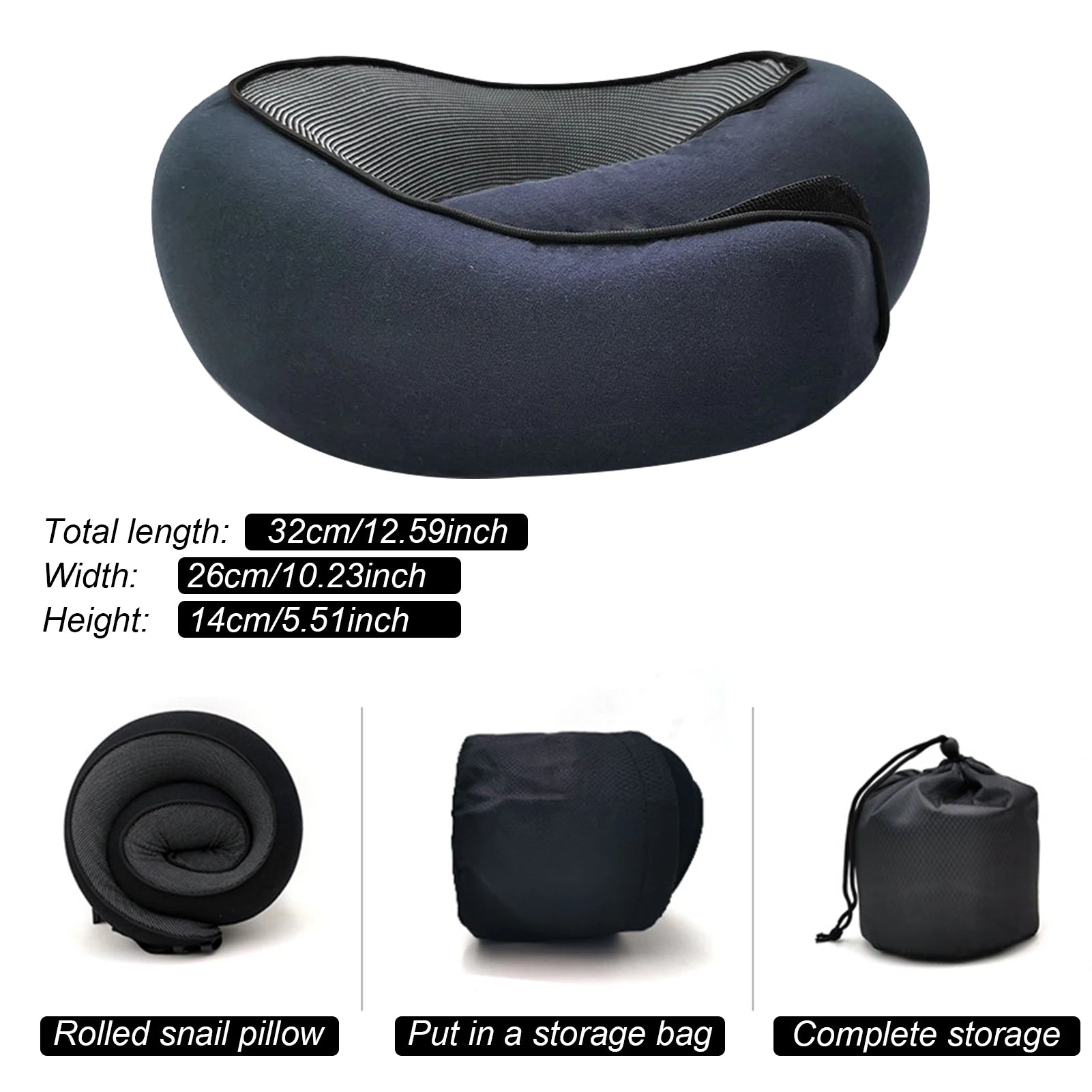 Memory Foam Travel Neck Pillow | U-Shaped Airplane Support Cushion