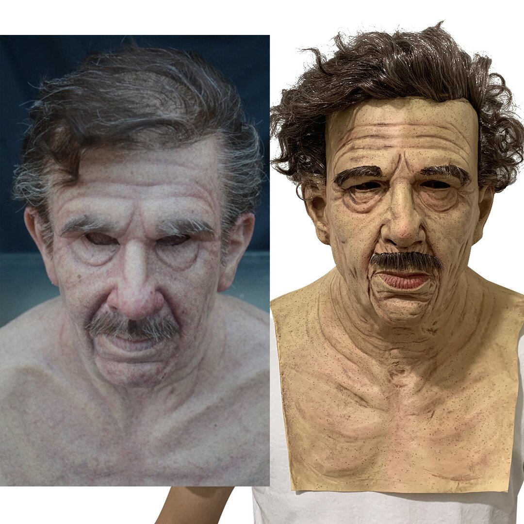 Realistic Latex Creepy Old Man Mask for Adult Halloween Costumes