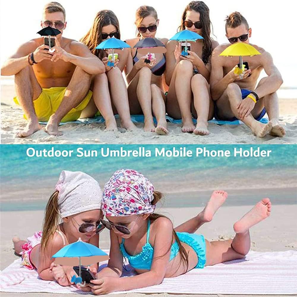 Portable Phone Umbrella Sun Shade | Anti-Glare Suction Cup Stand & Mobile Holder