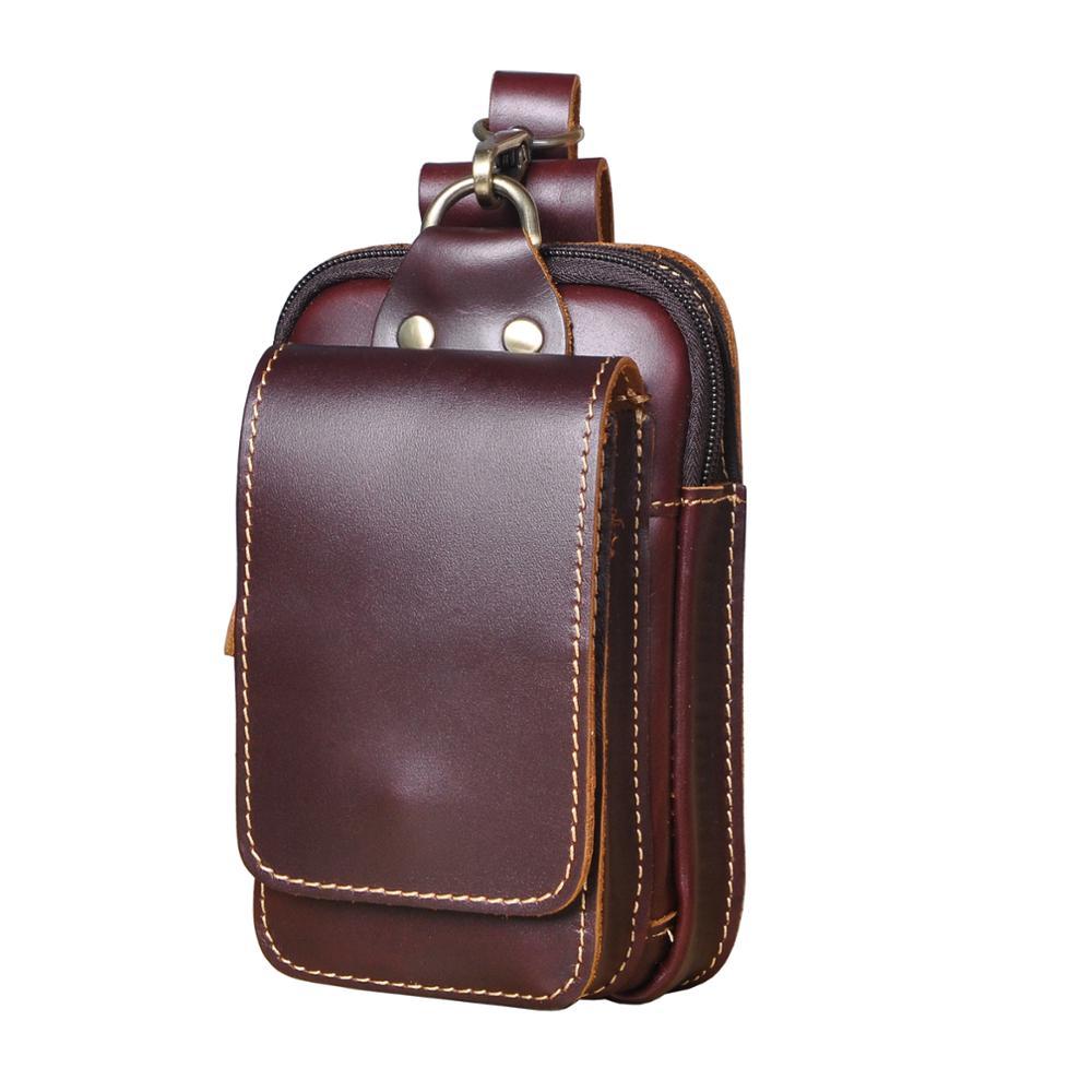 Genuine Leather Men's Waist Pack | Crossbody Fanny Pack & Belt Bag