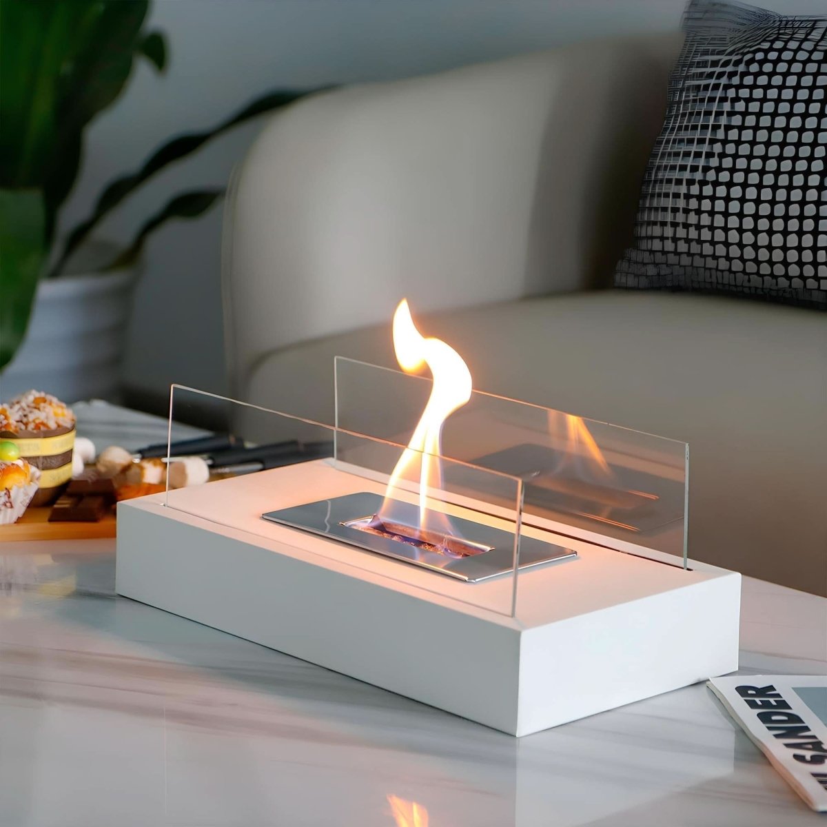 Tabletop Bioethanol Fire Pit | Smokeless Indoor & Outdoor Fireplace