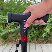 Smart Walking Cane with Automatic Fall Alarm – Adjustable LED Safety Cane for Seniors & Mobility Support