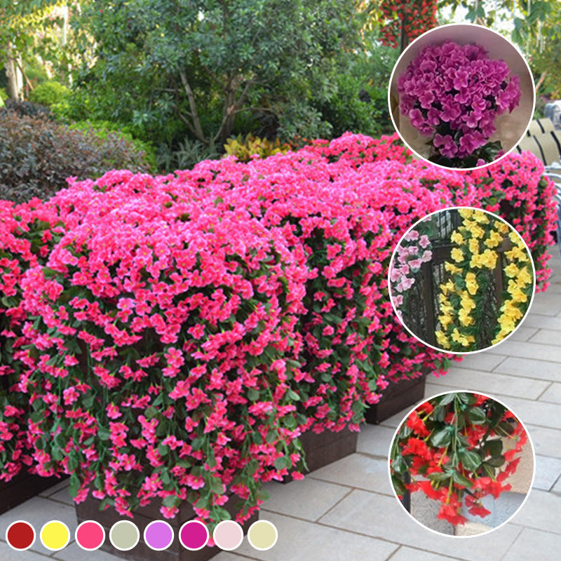 Artificial Hanging Orchid Silk Flower Bunch | Vibrant Faux Floral Garden Decor
