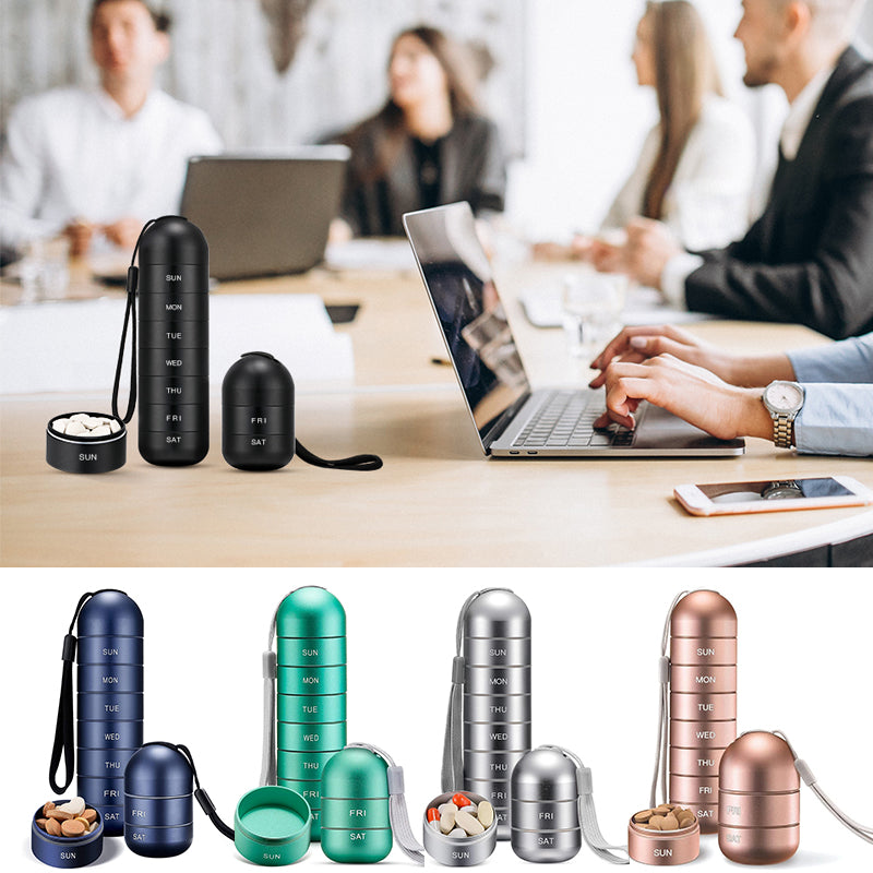 7-Day Weekly Pill Organizer | Portable Medicine & Vitamin Dispenser