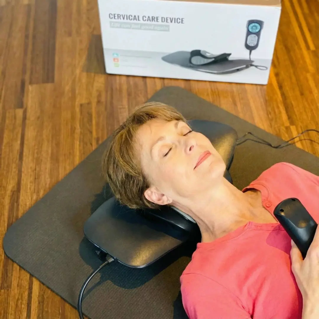 Smart Neck Massager & Cervical Traction | Heated EMS Red Light