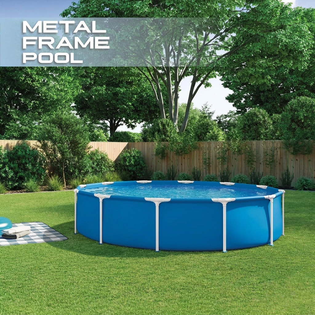 Above ground pool set features and included accessories