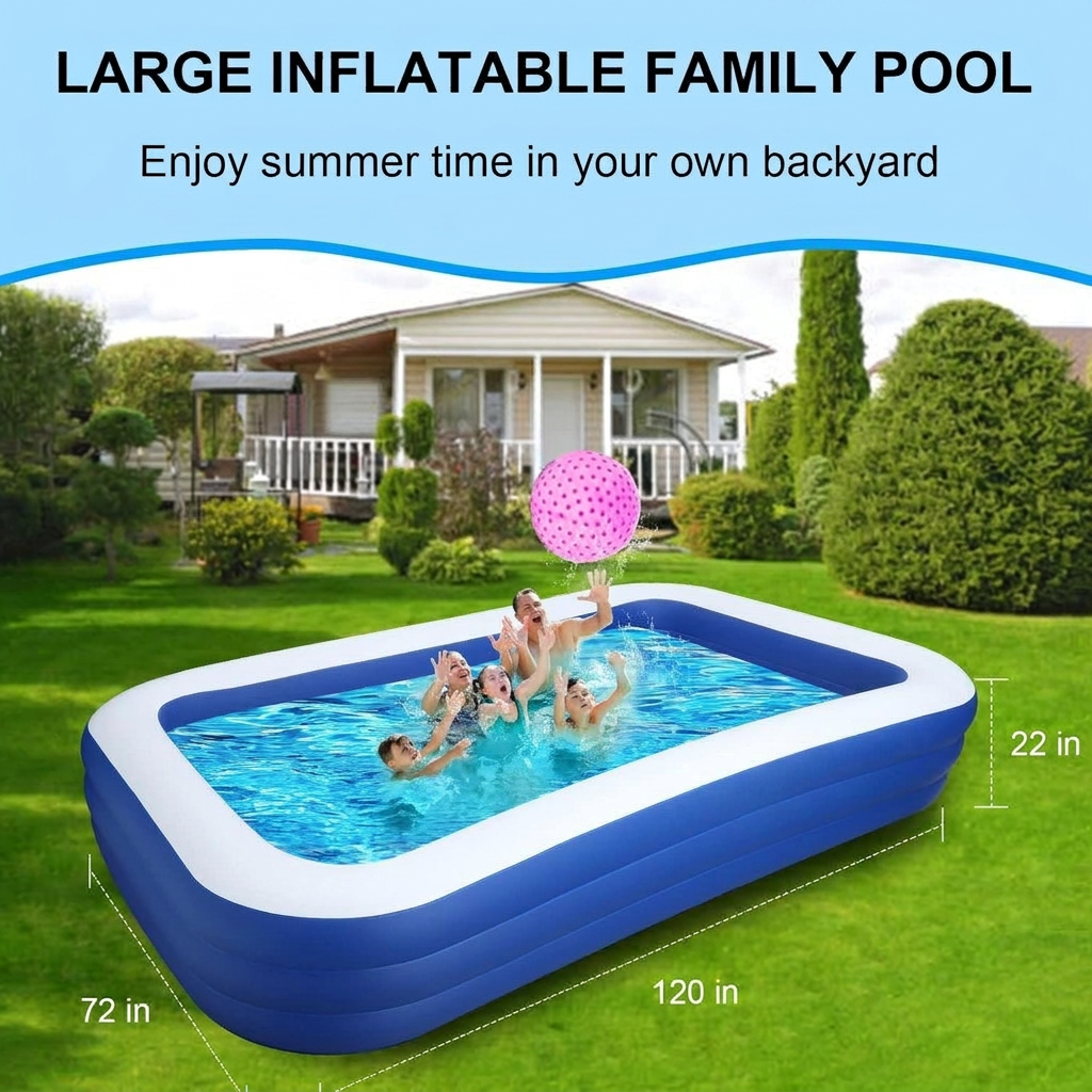 Thickened reinforced PVC wall and valve detail of the inflatable pool