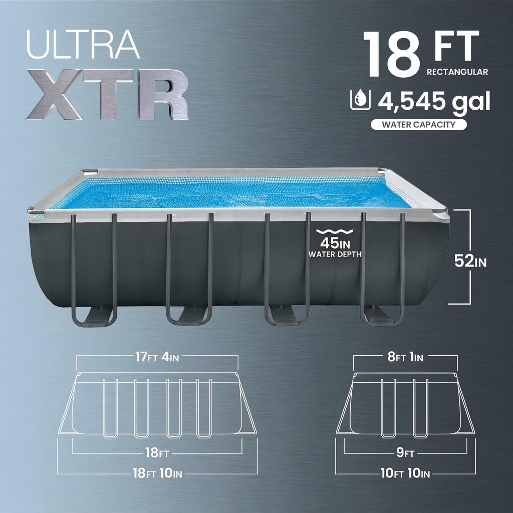 Close up of galvanized steel frame and reinforced T-joints on the pool