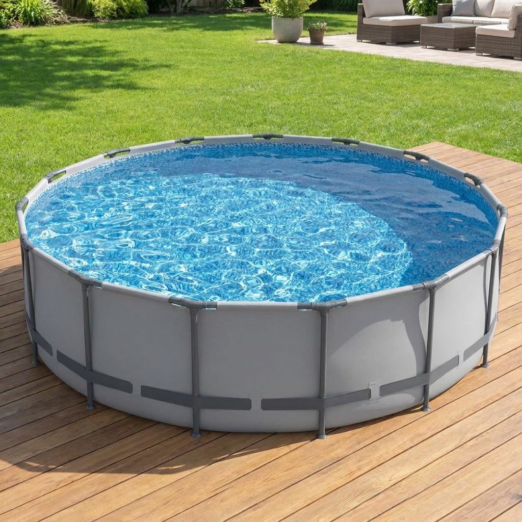 15 ft by 42 in round above ground pool set