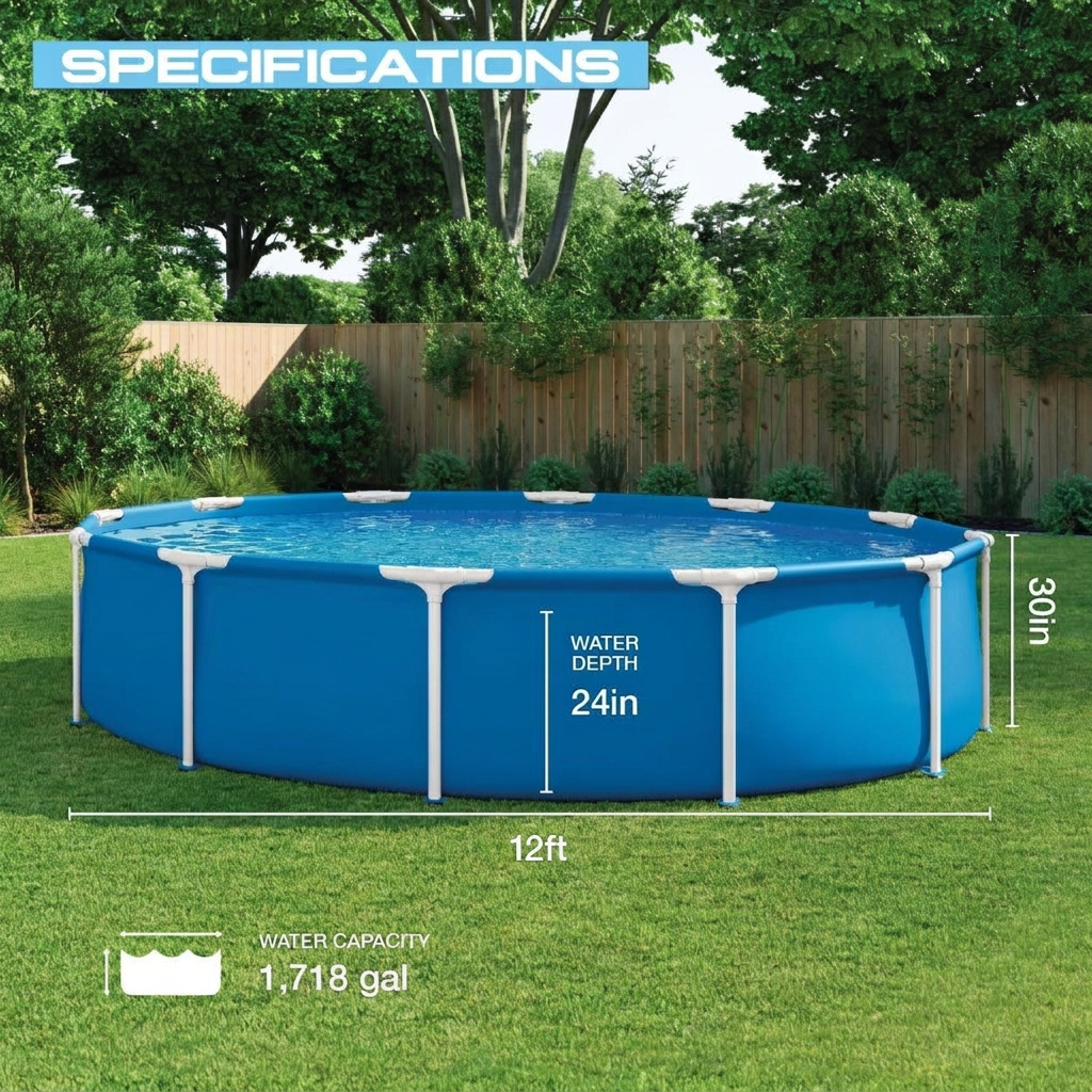 Tool-free T-joint frame assembly detail of the above ground pool