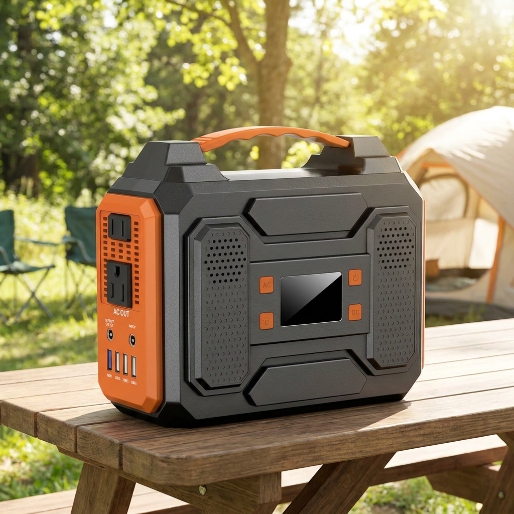 Power station charging camping devices