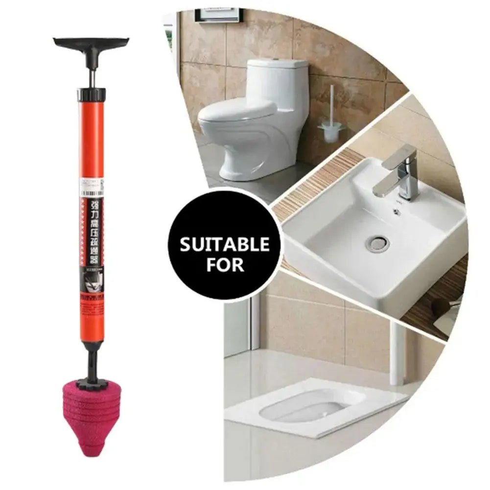 High-Pressure Silicon Toilet Plunger | Ergonomic ABS Handle & 120 PSI for Fast Drain Unblocking
