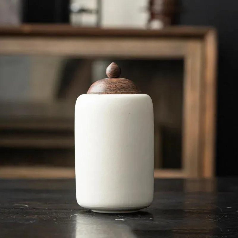 Ceramic Pet Cremation Urn | Dog & Cat Ashes Casket Memorial