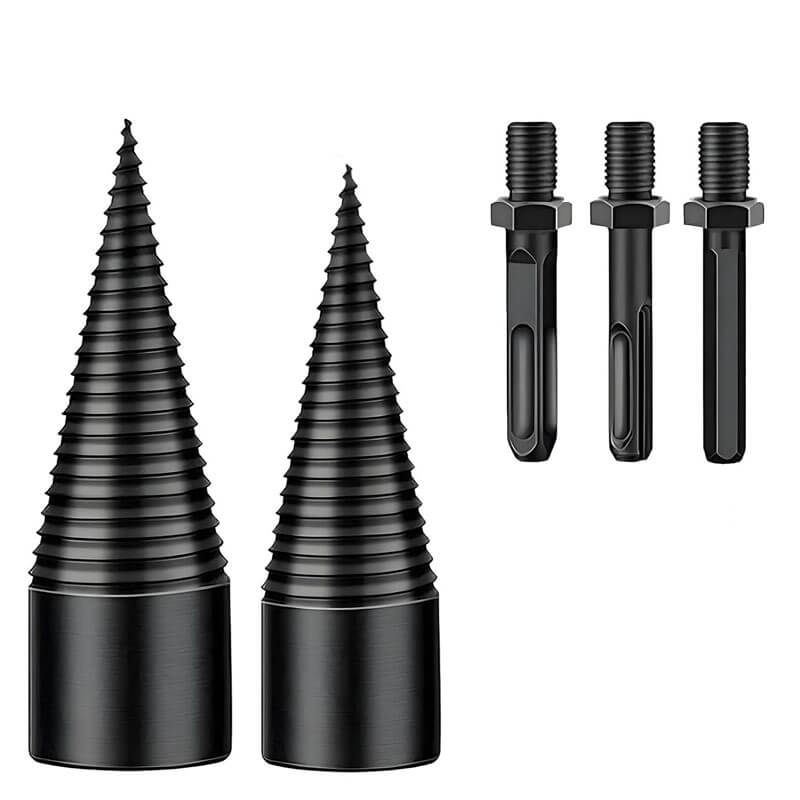 Heavy Duty Log Splitter Drill Bit | Cone Screw Wood Splitting Tool