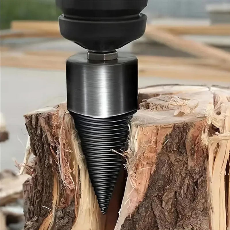 Heavy Duty Log Splitter Drill Bit | Cone Screw Wood Splitting Tool