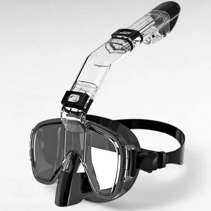 Full Face Snorkeling Mask with Dry Top System – Panoramic Anti-Fog Snorkel Mask for Adults & Teens