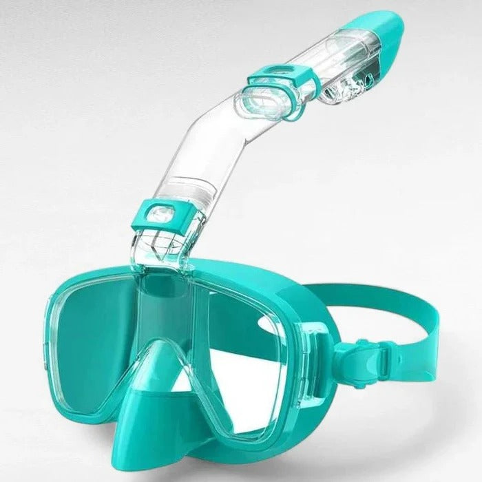 Full Face Snorkeling Mask with Dry Top System – Panoramic Anti-Fog Snorkel Mask for Adults & Teens