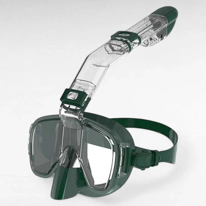 Full Face Snorkeling Mask with Dry Top System – Panoramic Anti-Fog Snorkel Mask for Adults & Teens