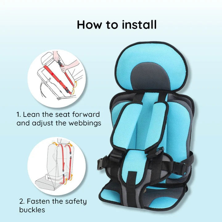Portable Child Car Booster Seat Cushion | Secure & Comfy Travel Support, Safety Seat