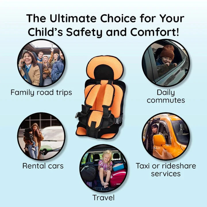 Portable Child Car Booster Seat Cushion | Secure & Comfy Travel Support, Safety Seat