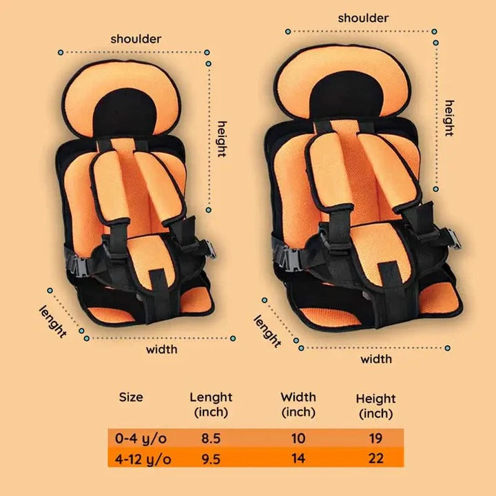 Portable Child Car Booster Seat Cushion | Secure & Comfy Travel Support, Safety Seat