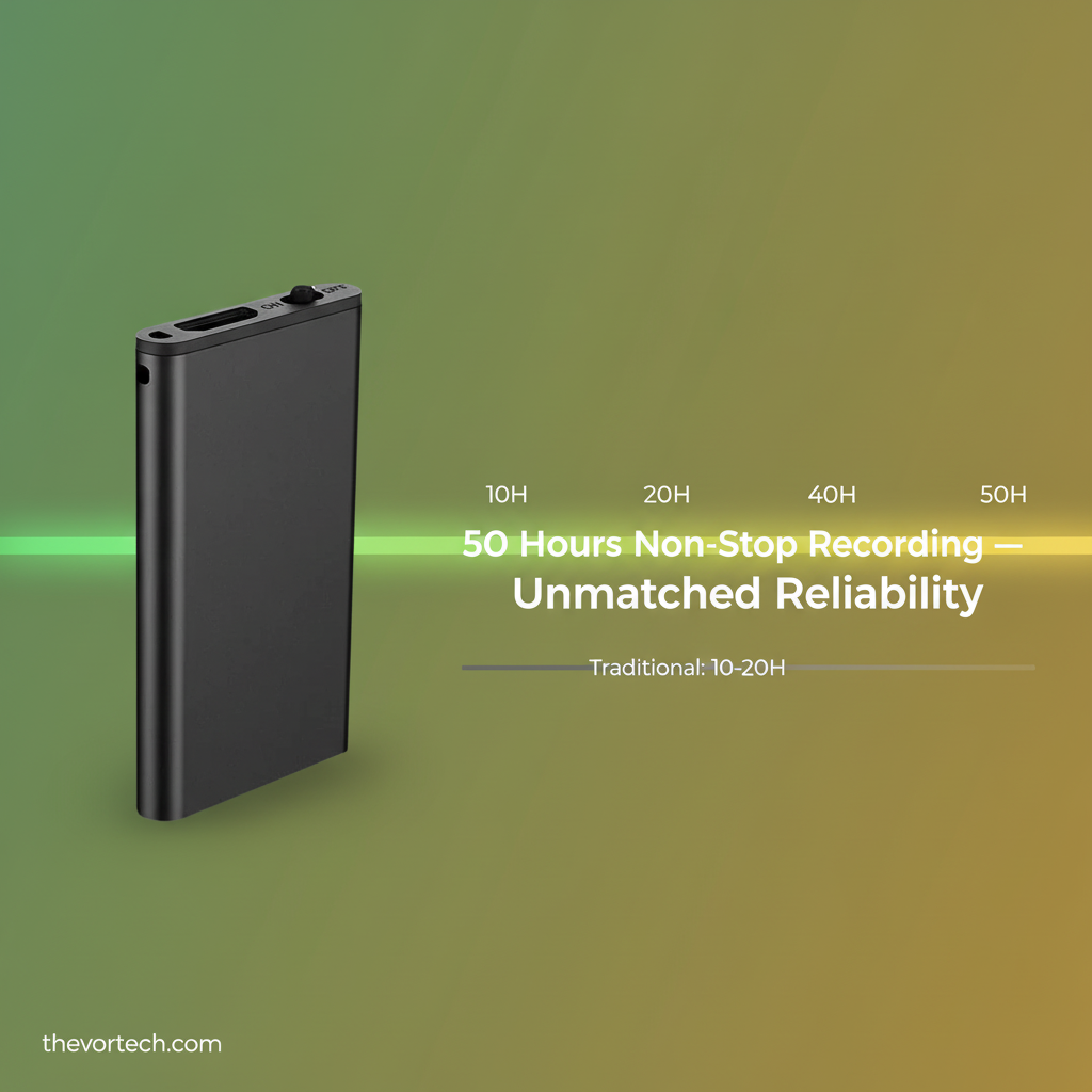 Voice Activated Mini Digital Recorder, Portable Audio Device for Lectures, Interviews, Meetings