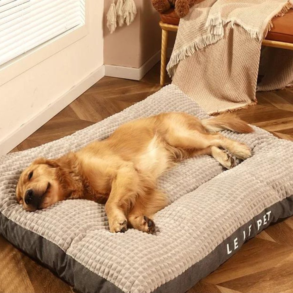 Fleece Dog Bed, Washable Calming Pet Cushion for Anxiety