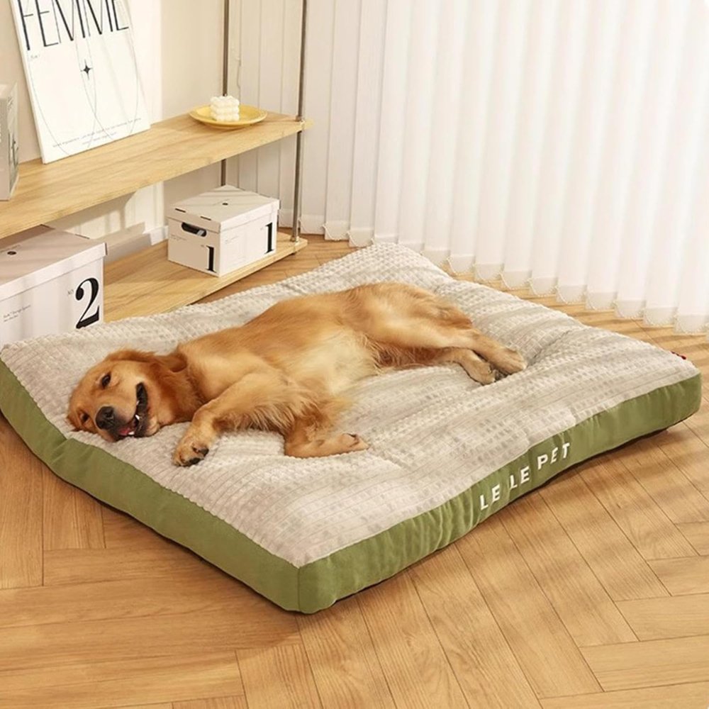 Fleece Dog Bed, Washable Calming Pet Cushion for Anxiety